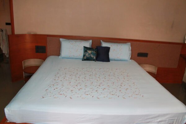 Sky Blossom Stitch Bedsheet Set - Image 2