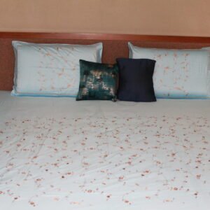 Sky Blossom Stitch Bedsheet Set