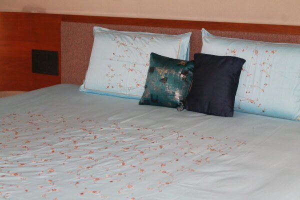 Sky Blossom Stitch Bedsheet Set - Image 6