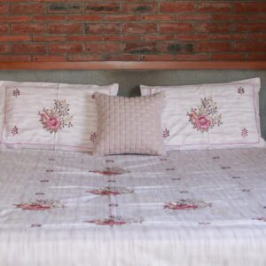 Bloom & Lattice Stitch Bedsheet Set