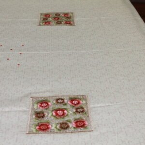 Grid Bloom Stitch Bedsheet Set