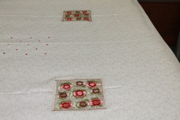 Grid Bloom Stitch Bedsheet Set - Image 2