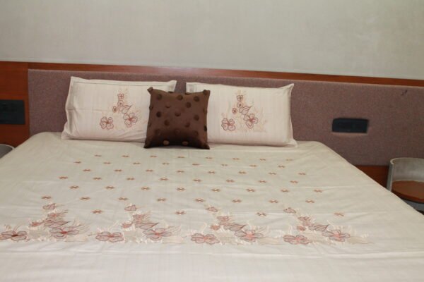 Cross Bloom Stitch Bedsheet Set - Image 2