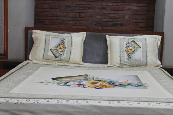 Vintage Bloom Canvas Bedsheet Set - Image 5