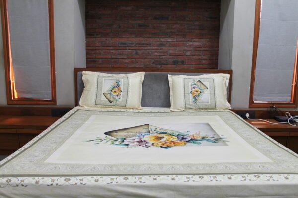 Vintage Bloom Canvas Bedsheet Set - Image 13