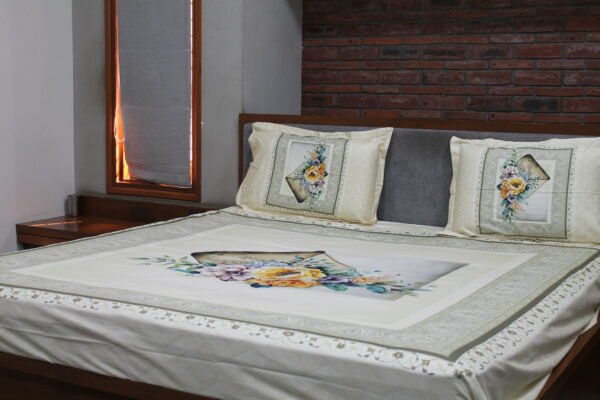 Vintage Bloom Canvas Bedsheet Set - Image 14