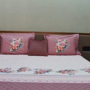 Rose Tinted Texture Bedsheet Set