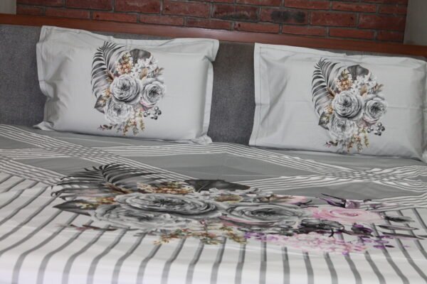Botanical Stripe Bedsheet Set - Image 2