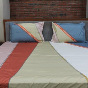 Color Block Weave Bedsheet Set