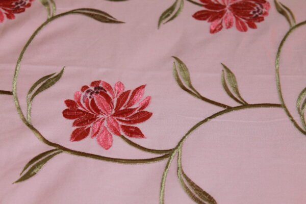 Crimson Bloom Stitch Bedsheet Set - Image 5