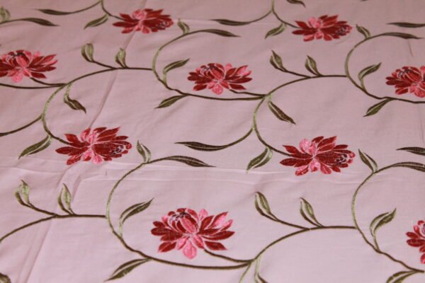 Crimson Bloom Stitch Bedsheet Set - Image 6