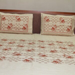 Checkerboard Bloom Double Bedsheet Set
