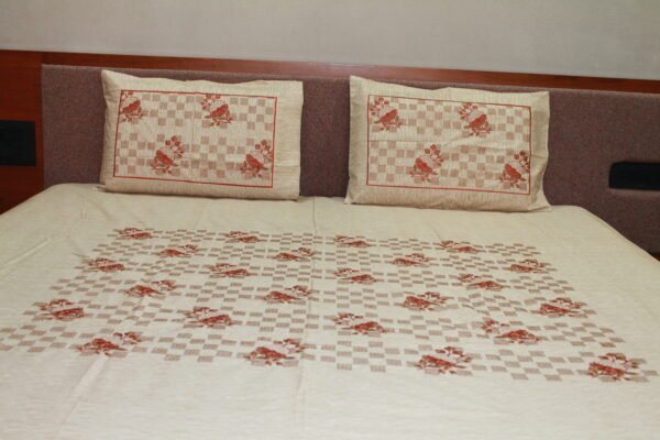 Checkerboard Bloom Double Bedsheet Set