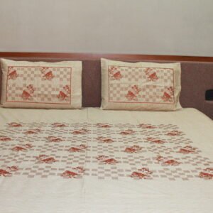 Checkerboard Bloom Double Bedsheet Set
