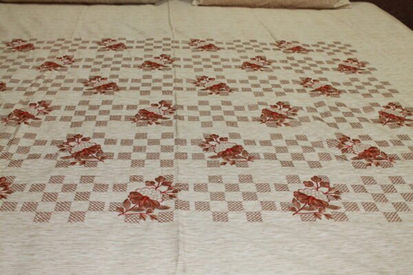 Checkerboard Bloom Double Bedsheet Set - Image 9