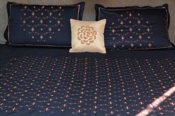 Midnight Petal Double Bedsheet Set - Image 9
