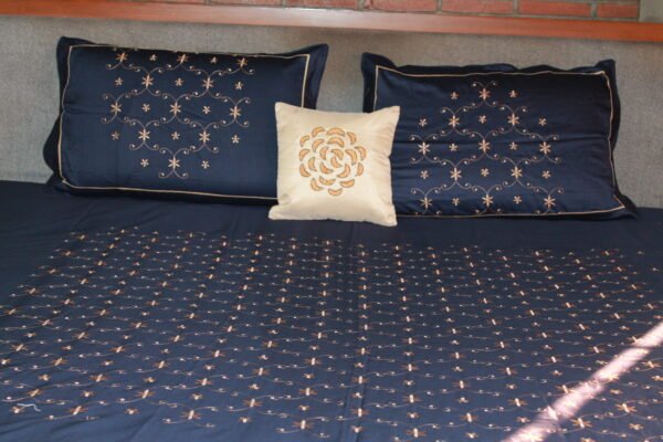 Midnight Petal Double Bedsheet Set