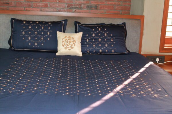 Midnight Petal Double Bedsheet Set - Image 10