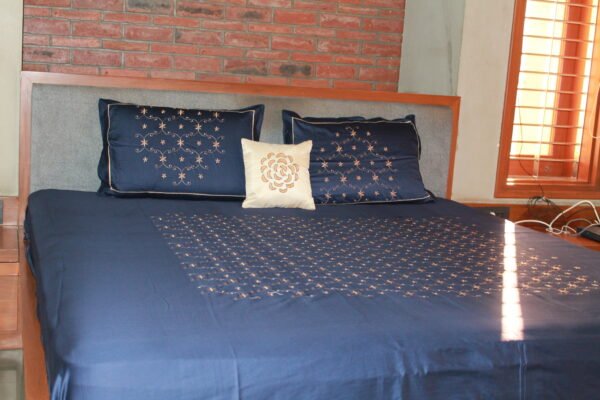 Midnight Petal Double Bedsheet Set - Image 12