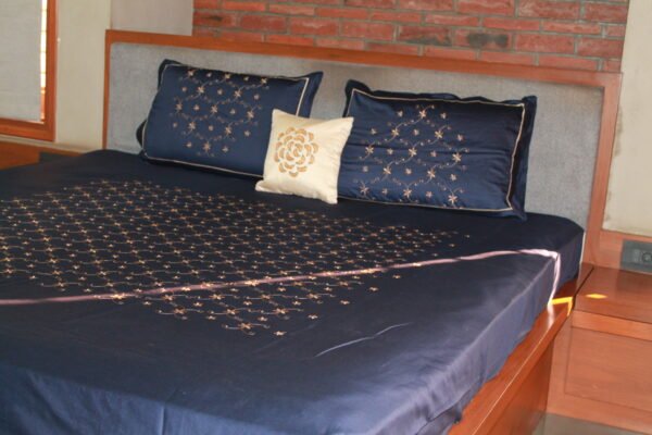 Midnight Petal Double Bedsheet Set - Image 14
