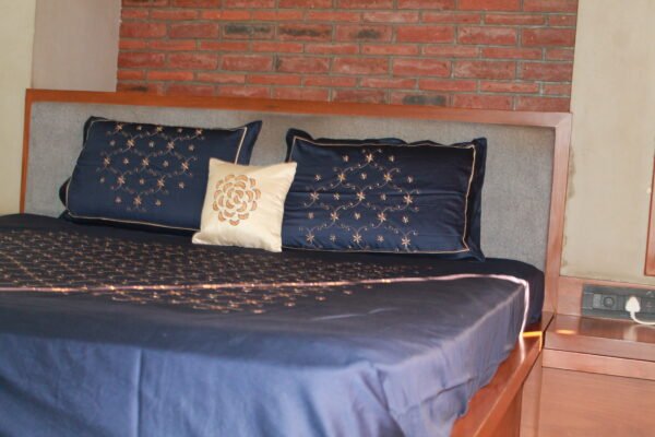 Midnight Petal Double Bedsheet Set - Image 15