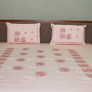 Rosy Charm Double Bedsheet Set
