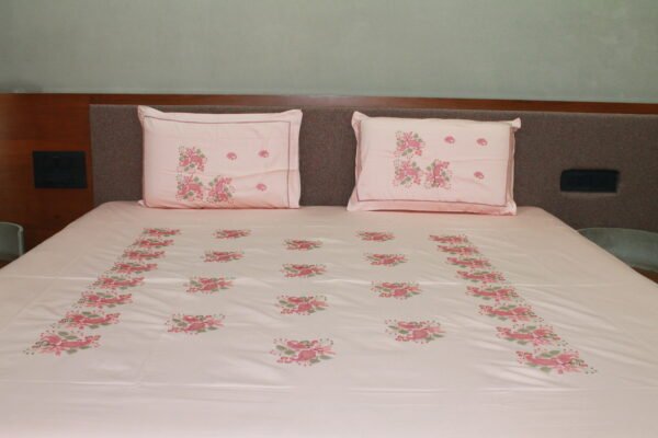 Rosy Charm Double Bedsheet Set