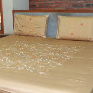 Golden Sprig Double Bedsheet Set