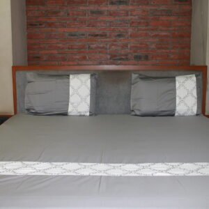 Diamond Trellis Border Double Bedsheet Set