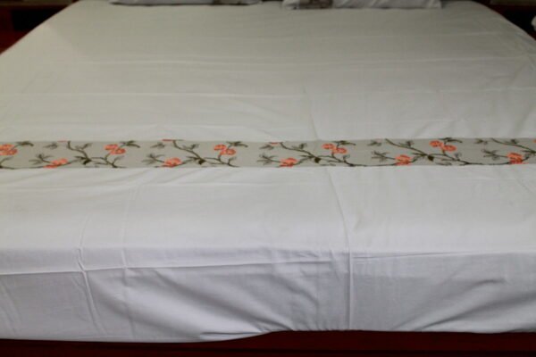 Coral Blossom Border Double Bedsheet Set - Image 11