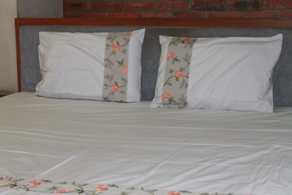 Coral Blossom Border Double Bedsheet Set - Image 13