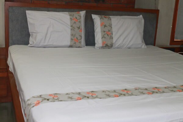 Coral Blossom Border Double Bedsheet Set - Image 16