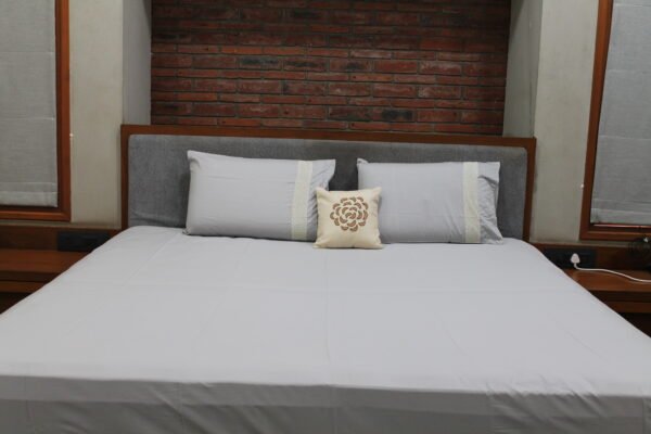Serene Gray LuxCotton Bedsheet Set