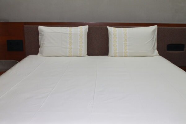 Pure White LuxCotton Bedsheet Set - Image 3