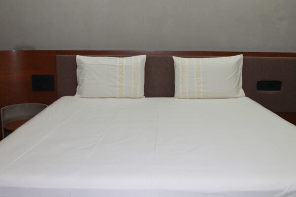 Pure White LuxCotton Bedsheet Set - Image 4