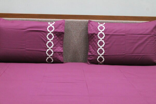 Plum Purple LuxCotton Bedsheet Set - Image 3