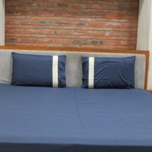 Navy Blue LuxCotton Bedsheet Set