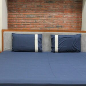 Navy Blue LuxCotton Bedsheet Set