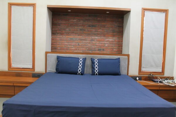 Midnight Blue LuxCotton Bedsheet Set