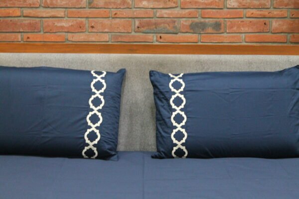 Midnight Blue LuxCotton Bedsheet Set - Image 3