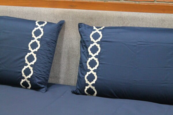 Midnight Blue LuxCotton Bedsheet Set - Image 4