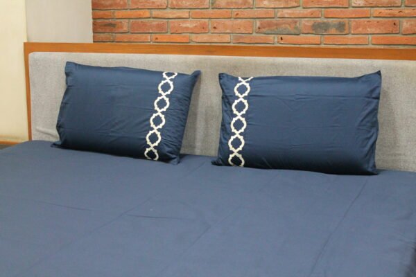 Midnight Blue LuxCotton Bedsheet Set - Image 5