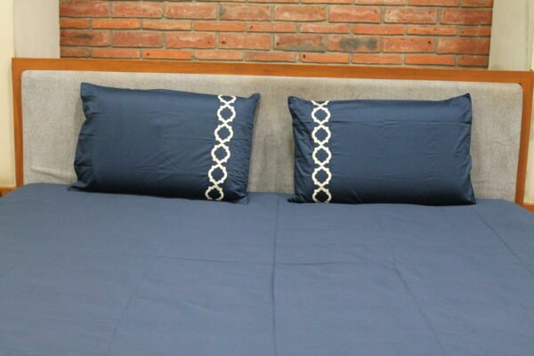 Midnight Blue LuxCotton Bedsheet Set - Image 8