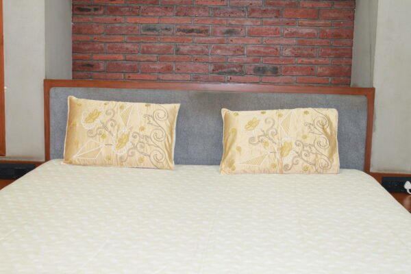 Golden Bloom Cotton Bedsheet Set
