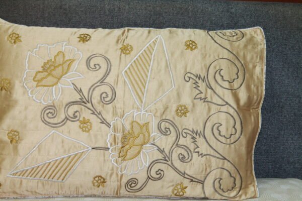 Golden Bloom Cotton Bedsheet Set - Image 6