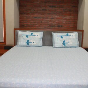 Blue Daisy Cotton Bedsheet Set