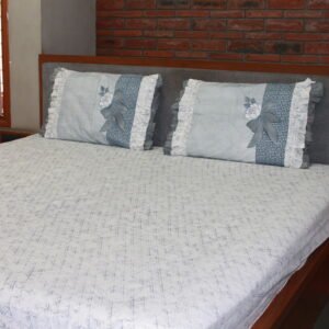 Ruffled Rose Cotton Bedsheet Set