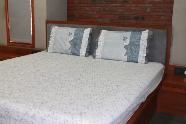 Ruffled Rose Cotton Bedsheet Set