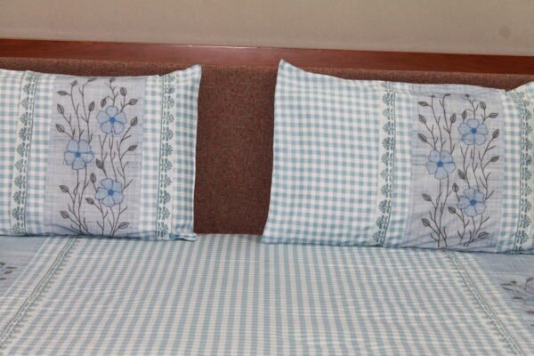 Blue Meadow Cotton Bedsheet Set - Image 6